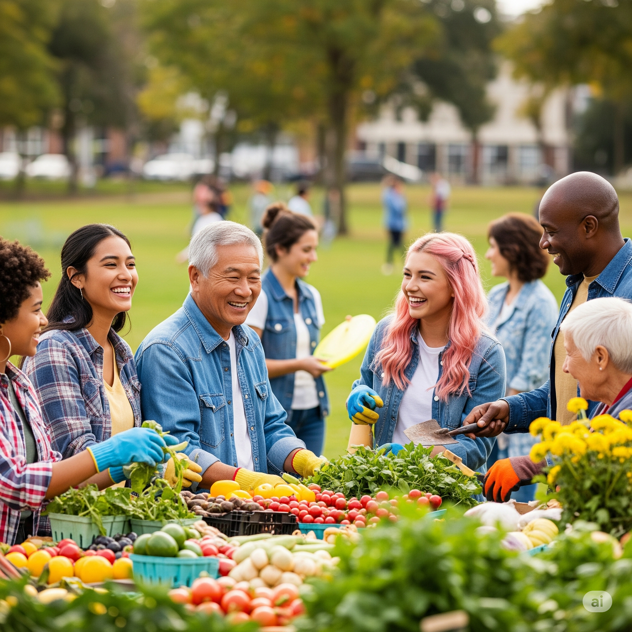 Joyful diverse group of people celebrating community and connection