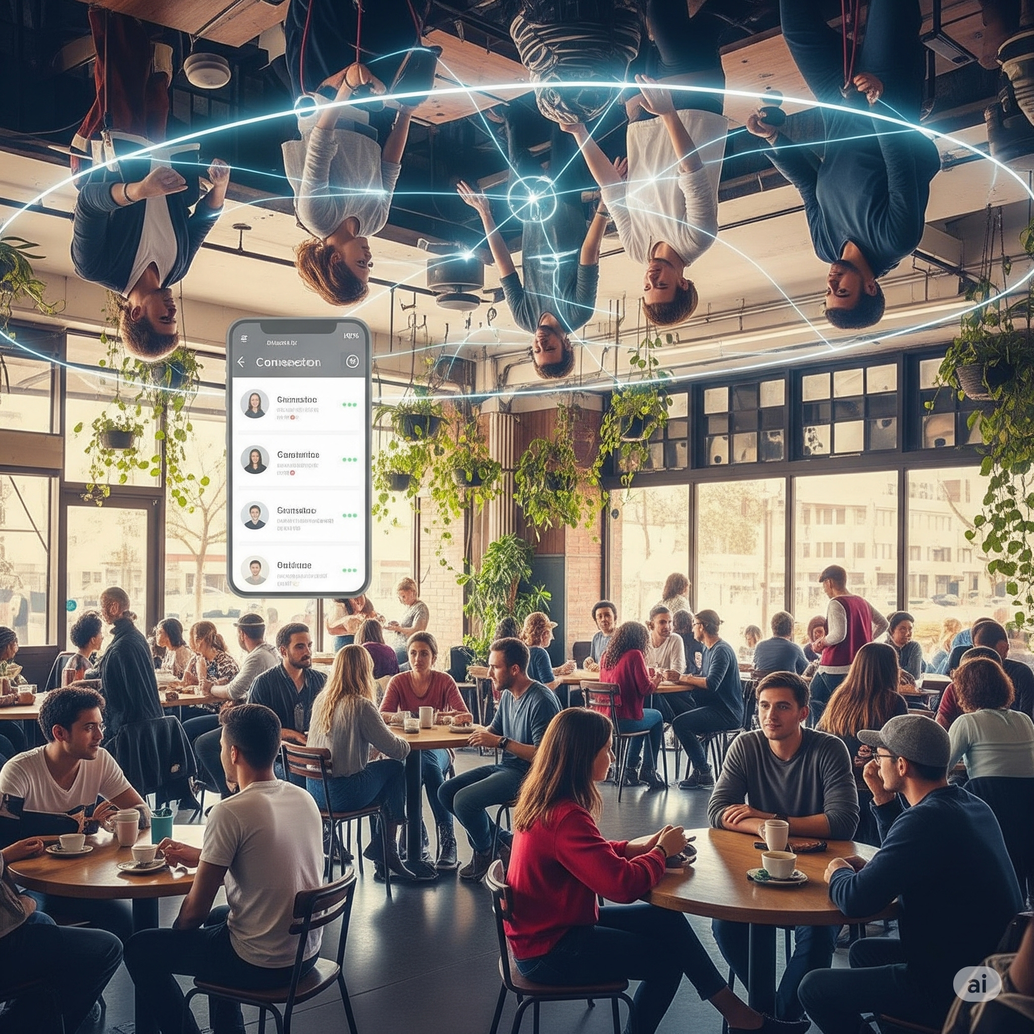 Friends meeting in a park