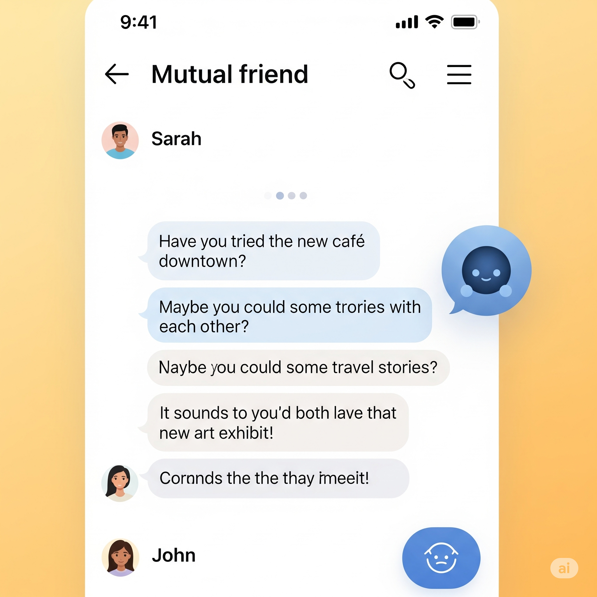 Illustration of people connecting and shaking hands in a community setting